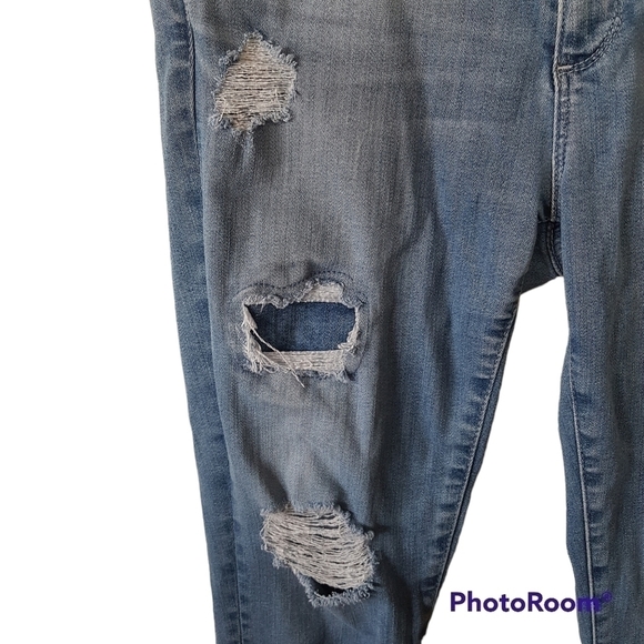 Adriano Goldschmied the Middi Ankle Distressed Mid Rise Skinny Blue Jeans - Picture 9 of 16